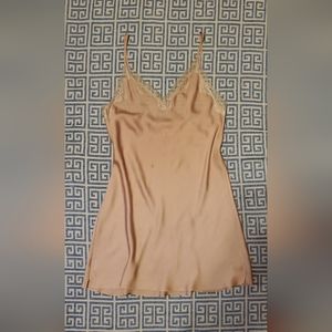 Victorias Secret Coral Satin Slip Nightgown
